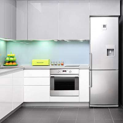 High-gloss kitchen front panels