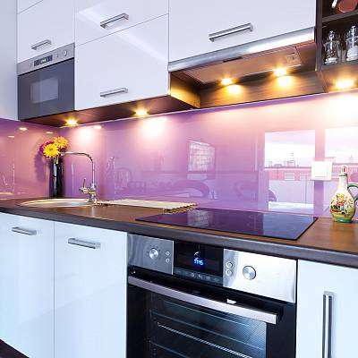 High-gloss kitchen front panels