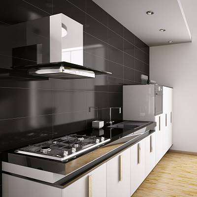 High-gloss kitchen front panels