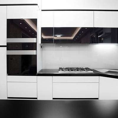 High-gloss kitchen front panels